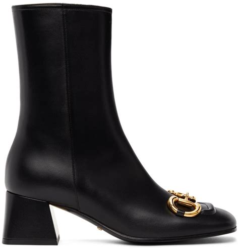 gucci horsebit ponyhair boots|gucci embellished leather ankle boots.